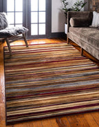 Unique Loom Barista Collection Area Rug - Icatu (9' x 12' Rectangle, Beige/ Brown)