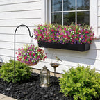 Artificial Flowers for Outdoors Spring Decoration, 12 Bundles Fake Flower Daisy with Realistic Eucalyptus Leaves, Faux Plants for Greenery Boxwood Porch Patio Garden Pot Lawn