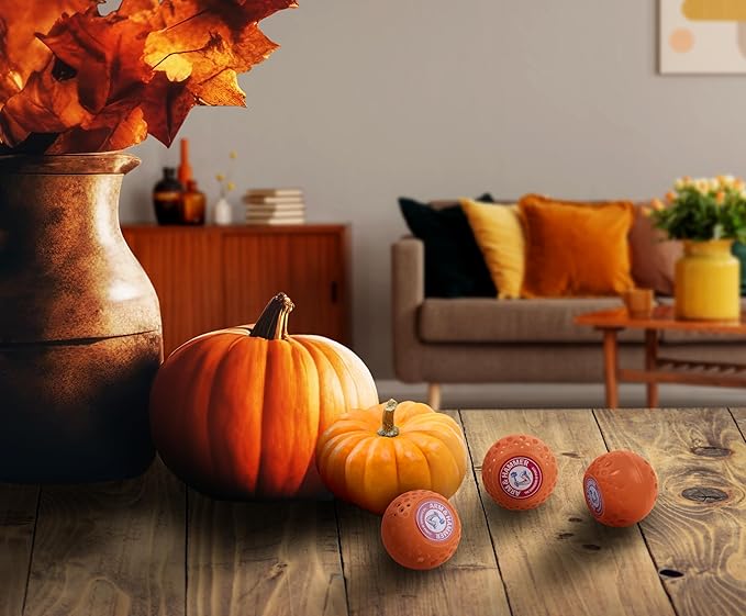 Arm & Hammer OdorBusterz® Odor Eliminator Balls, Pumpkin Cream, 3 Count – Baking Soda Odor Control for Closets, Drawers, Hampers & Small Spaces