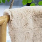 Light Brown Beige Plush Faux Rabbit Shaggy Fur Area Rugs for Living Room Washable Fuzzy Rug Runner Small 2x4 Nursery Rug
