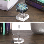 Hipiwe Adjustable Metal Arms Display Stand Easel with Acrylic Base Small Display Easel Holder for Fossil Coral Geodes Rock Mineral Agate Crystals Seashell and Small Collectibles, 1.6x1.6x3.1 inch