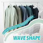Velvet Hangers 50 Pack – Slim Non-Slip Flocked Hangers with Notches, Space-Saving Closet Organizer for Dresses, Blouses, Coats(Green)