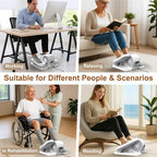 VIVURN® 028 Under Desk Elliptical 12 Speed 5 Modes Motorized Leg Exerciser While Sitting for Seniors As Seen on TV Low Impact Electric Pedal Exerciser with Non-Slip Mat Quiet for Home and Office