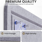 Large Bulletin Board, 35 X 17 Inches Felt Cork Board with 40 Pushpins, Foldable Felt Notice Pin Board Photo Display Board with Self-Adhesive Tape for Office Home School (Light Gray, 35x17 inch)