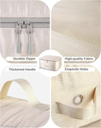 Comforter Storage Bag - 3-Layer Self Compression Organizer, 2-Pack Closet Organizers and Storage, Under Bed Space Saver, Blanket Organizer for Bedding, Pillow, Sheet, Clothes, Nursery Use