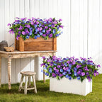 Artificial Fake Flowers for Outdoor, 6 Bundles UV Resistant Faux Plants Decoration Silk Flowers No Fade Plastic Flowers for Outside Planters Home Porch Patio Yard Garden Decor