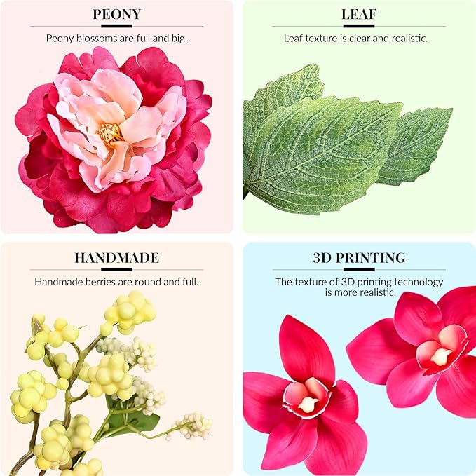 Waipfaru Spring Wreaths for Front Door, 26" Large Spring Summer Easter Wreaths for Front Door with Rose Peony Tulip Magnolia, All Seasons for Indoor Outdoor Farmhouse Home Porch Wall Window Decor