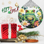 Frog Stained Glass Orament - Christmas Ornament - Christmas Decorations for Tree - Holiday Present ldeas - Gift Exchange