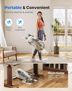 Sitting Under Desk Elliptical Machine, Leg Exerciser While Sitting for Seniors, Seated Pedal Exerciser, Quiet & Portable Pedal Exerciser with 8 Resistance Levels, Work from Home Fitness