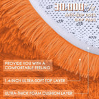 OLANLY 2x3 Machine Washable Small Bedside Rug, Soft Fluffy Shaggy Entryway Throw Rugs for Bedroom, Living Room, Indoor Floor Carpet for Kids Girls and Boys, Nursery Rooms, Home Decor Aesthetic, Orange