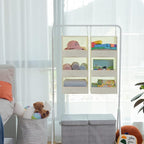 GRANNY SAYS 3-Shelf Hanging Organizer, Foldable Hanging Closet Storage, Closet Shelves Organizer for Camper, Beige, 29 ½" H X 12" W X 12" D, 2-Pack