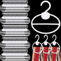 Scarf Hanger Plastic Holder Organizer Space Saving Scarf Organizer Clothes Hanger for Scarves Headscarves Clothing Sorting Storing (White,100 Pcs)