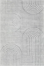 Lahome Abstract Washable Rugs, Soft Area Rugs 4x6 Non-Slip Grey Rug for Bedroom Entryway, Ultra-Thin Living Room Rugs Modern Throw Carpet for Nursery Kitchen(4'x6',Gray)