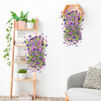 Artificial Faux Flowers Plants for Outdoor Spring Summer Decoration, 2PCS Fake Silk Daisy Flowers No Fade UV Resistant Realistic for Outside Home Planter Porch Patio Balcony Yard Decor (Purple)
