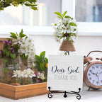 Modern Farmhouse Decor, Home Decor For Living Room, Boho Chic Aesthetic Shelf Decorations, Christian Dear God Sign, Farm House Entryway Tv Stand Fireplace Coffee Table Decoration (08)