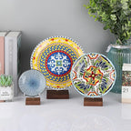 Hipiwe Crystal Display Stand Adjustable Metal Arms Display Stand Easel with Wooden Base for Displaying Geodes Rock Mineral Agate Coral Seashell and Small Collectibles,2.6"x2.6"x4.1"
