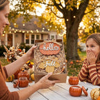 Valery Madelyn Fall Decorations for Home, Fall Wall Decor with Pumpkin and Maple Leaf, Rustic Farmhouse Fall Wreaths, Wooden Pumpkin Decor for Thanksgiving Autumn, 15 inch