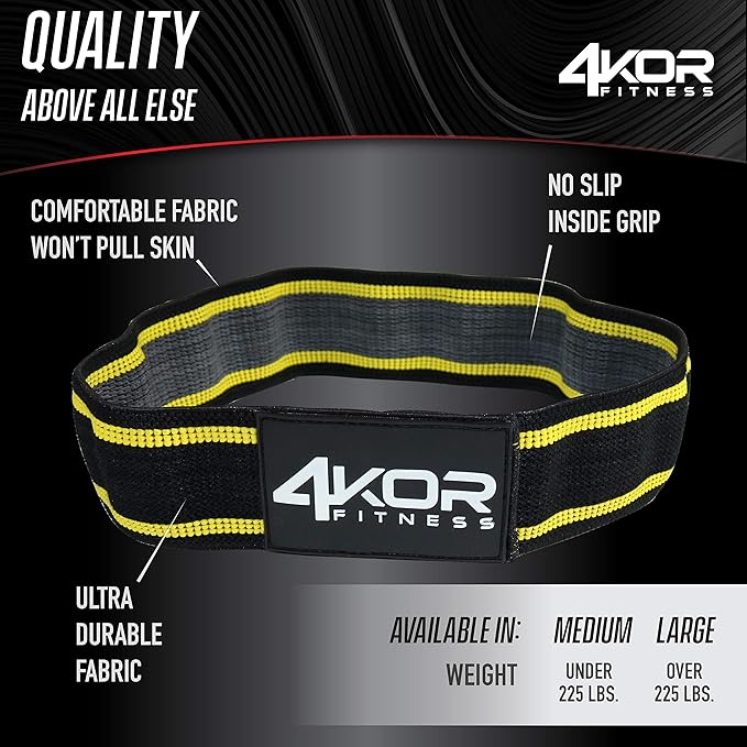 4KOR Fitness Resistance Loop Band Set, Perfect for Crossfit, Yoga, Physical Therapy, and Booty Building