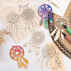 Framendino, 80 Pack Wooden DIY Dream Catchers Kits Decorative Hanging Ornaments to Paint for Home Tree Decor