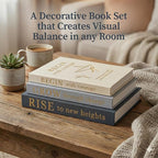 Decorative Books for Home Decor | Elevate your Bookshelf Decor with Coffee Table Books (Fake Books Set of 3) | Faux Books for Decoration | Hollow Book Box with Hidden Storage | Decorative Storage Box