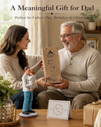 Father and Daughter Figurines, Dad Gifts from Daughter, Best Birthday Dad Gifts, Sculpted Hand Painted Statue, Perfect for Christmas, Thanksgiving, Fathers Day, Anniversary.