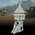 RPG Scenery – 1:64 Scale Unpainted TTRPG Buildings for Role Playing & DND Campaigns, Table Maps Characters Accessory – Medieval Village B AF1124B