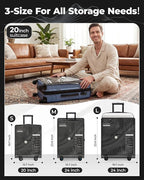 BAGSMART Travel Vacuum Seal Bags with Pump, Jumbo Vacuum Storage Bags for Clothes Blankets Comforters, Space Saver Bags for Travel, Compression Bags for Seasonal Storage-Graphite Ridge
