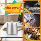 HARTAR Smokeless Ashtrays for Cigarettes Indoor, Ash Tray Sets Outdoor Windproof Cute Home Large Funny Metal Outside Ashtray with Lid for Cigarettes Butt Can for Outside Patio, X-Large