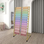 10 Tiers Rolling Display Tie & Scarf Rack Towel Belt Pants Hangers Hijab Stand Ribbon Organizer, Floor Standing Tie Scarves Necktie Holder Hanging Rack for Home Commercial Clothing Retail Store