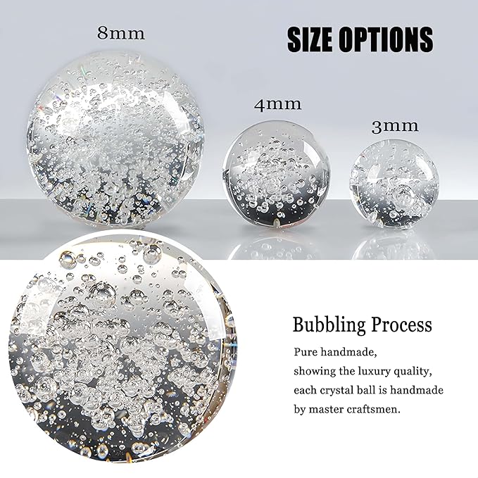 Living Room Decor - 6.7 inch Sparkling Golden Crystal Ball, Gold Modern Western House Decor Aesthetic, Home Decor Living Room, Office, Bookshelf, Bedroom, Entryway, Coffee Table, Desk Accessories