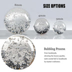 Living Room Decor - 6.7 inch Sparkling Golden Crystal Ball, Gold Modern Western House Decor Aesthetic, Home Decor Living Room, Office, Bookshelf, Bedroom, Entryway, Coffee Table, Desk Accessories
