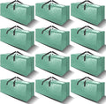 12 Pack Heavy Duty Large Moving Bags W/Backpack Straps - Strong Handles & Zippers, Storage Totes For Space Saving, Fold Flat, Alternative to Moving Box and Storage Bin, Teal