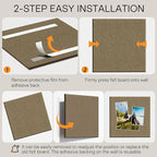 MaxGear Large Cork Board for Wall 36" x 24", Espresso Bulletin Board, 6 Pack Felt Wall Tiles with Pushpins, Cork Boards for Office Push Pin Board Tack Board Felt Board