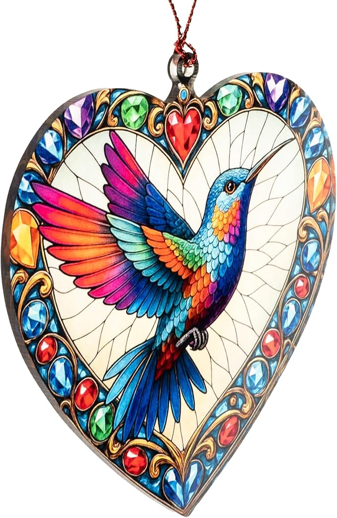 Hummingbird Gifts for Women, Hummingbird Christmas Ornaments, Mom Gift for Bird Lovers, Hanging Decor for Tree Window Home Decorations, Bird Christmas Ornament, Housewarming Gift