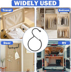 4Pcs Multipurpose Closet Hangers, Belt & Scarf Wardrobe Organizer with Hook, Space Saving Hanging System for Baseball Hats, Scarfs, Ties, Maximum 15lbs Load