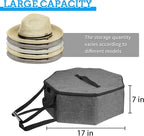 2 Pack Hat Box Cowboy Hats Box Hat Boxes for Women Storage,Cowboy Hats Storage for Travel,Wide Brims Cap Carrier Case for Closet with Handles,Hatbox Storage Boxes Closet Organizers