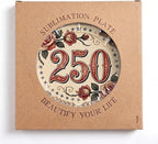 250th Anniversary Decorative Plates 10 Inch Vintage Floral Patriotic Decorations Commemorative Plates with Stand Semiquincentennial 4th of July Veterans Day Home & Office