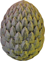 3D Printed Dragon Egg Articulating Gemstone Dragon Fidget Figurine - Vibrant Color Dragons Flexible ADHD, Autism and Anxiety Relief - Articulated Joints (Gold Copper Silver)