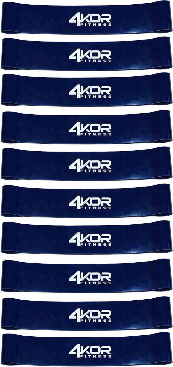 4KOR Fitness Resistance Loop Band Set, Perfect for Crossfit, Yoga, Physical Therapy, and Booty Building