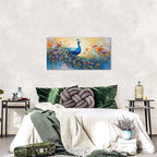 Abstract Peacock Wall Art Colorful Peacock Pictures Wall Decor Abstract Bird Canvas Poster Watercolor Animal Prints Painting Vintage Framed Artwork for Living Room Bedroom Home Decorations 20x40