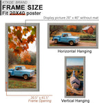 KTKDE 20x40 Picture Frame Set of 3, Poster Frame Wooden Gray 40 by 20 in for Pictures and Art Prints, Exhibition, Caffe Large Frame for Photos, best gift
