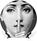 Lina Cavalieri Plate, Wall Decorative Plate, Mysterious Face Plate Wall Hanging Decoration,Including Bracket And Special Spring HooK,style-7,7inch