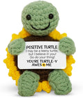 OASSIE Turtle Gifts for Women - Mini Handmade Positive Turtle Crochet Animals, Birthday Relaxation Graduation Gifts for Teen Girls Boys Daughter Mom Sister Friend Teacher Nurse Women