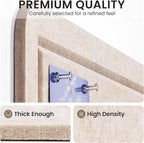 Large Bulletin Board, 48 X 35 Inches Felt Cork Board with 40 Pushpins, Foldable Felt Notice Pin Board Photo Display Board with Self-Adhesive Tape for Office Home School (Oatmeal, 48x35 inch)