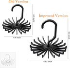 IPOW 2 Pack Updated Twirl Tie Rack Belt Hanger Holder Hook for Closet Organizer Storage