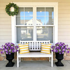 6 Pcs Artificial Flowers Fake Petunias for Outdoors, Faux Flowers for Outdoor Planter, UV Resistant Realistic Fake Plants for Outside No Fade for Garden Porch Patio Indoor Room Decor(Purple)