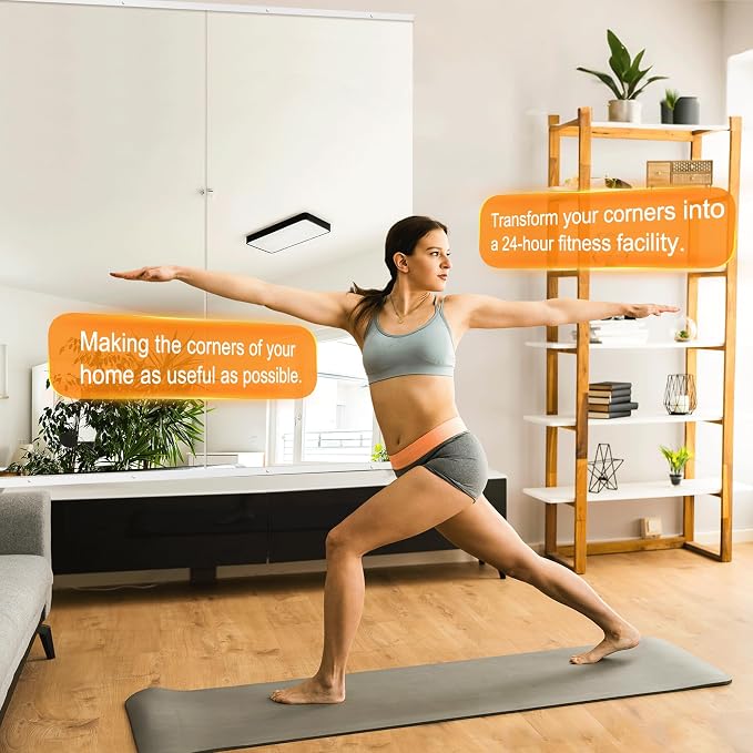 Delma Large Full Body Mirror for Yoga, Frameless Wall-Mounted Glass Panel (60"x25"-White) 2PCS for Home, Garage, Bedroom & Bathroom