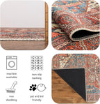 Keen Home Design 2x12 Rug - Machine Washable Runner with Non-Slip Backing, Ideal for Hallway, Entryway, Kitchen, Laundry Room - Vintage, Easy Clean, Durable, Low Pile Rug - (2'6" x 12')