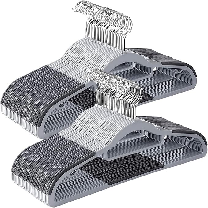 30 Pack Plastic Clothes Hangers- 16.5 Inch Slim Space Saving Hangers for Closet, Heavy Duty Non-Slip Hangers with 360° Swivel Hooks for Hanging Coats, Suits, Jackets, Shirts,T-Shirt