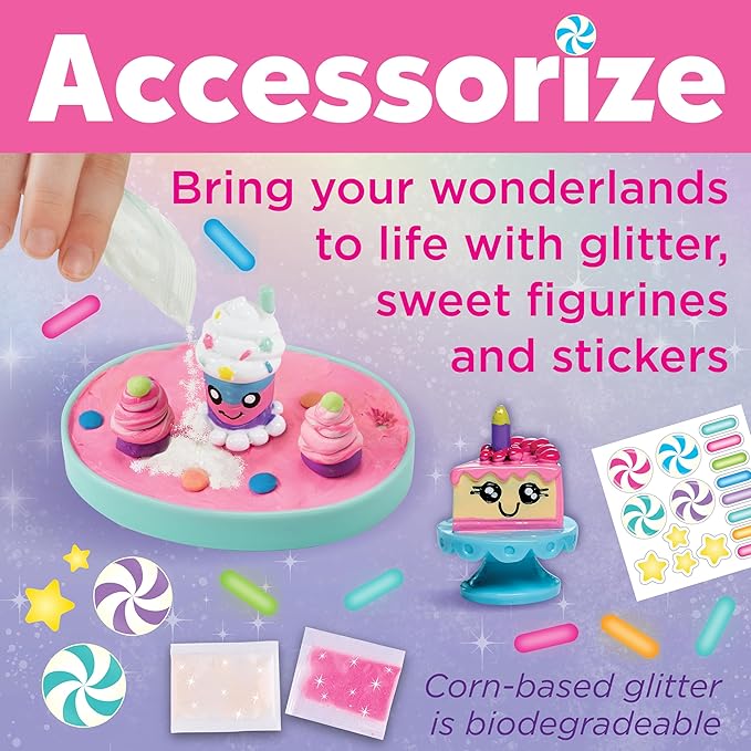 Creativity for Kids Make Your Own Water Globes: Sweets Kit | Sculpt, Decorate & Shake 2 DIY Snow Globes | Fun & Mess-Free Craft Kit for Girls | Encourages Sensory Play & Fine Motor Skills (Ages 6+)